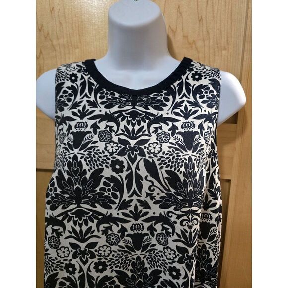Ann Taylor Loft Sleeveless Black & White Floral Dress holiday dress - Picture 1 of 4
